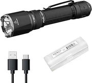 Fenix TK21R Tactical Flashlight, 3600 Lumens High Lumen USB-C Rechargeable Fast Charging Compact Waterproof Single Hand Operation with Lumentac Organizer