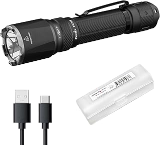 Fenix TK21R Tactical Flashlight, 3600 Lumens High Lumen USB-C Rechargeable Fast Charging Compact Waterproof Single Hand Operation with Lumentac Organizer