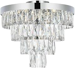 ELEGANT Lighting Josephine 18 inch Flush Mount in Chrome