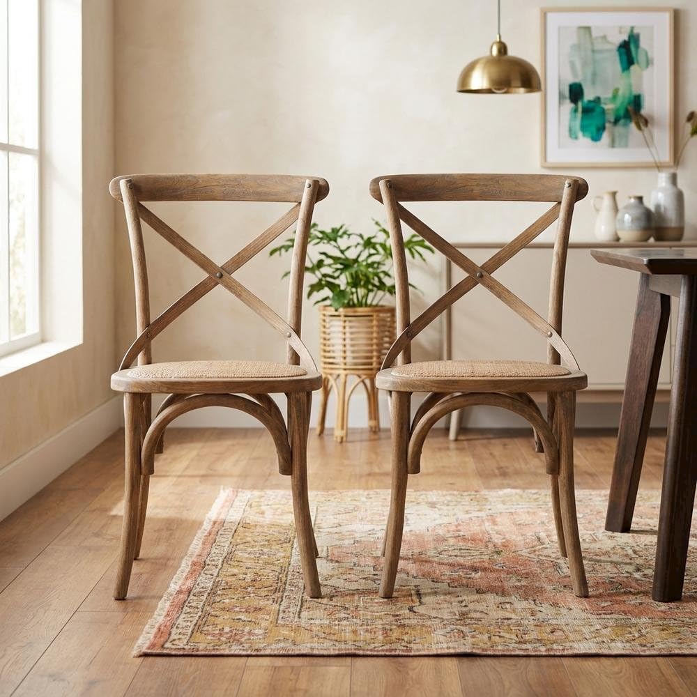 Helia Gray Set of Two Bentwood Dining Chairs by Furnifact – Elm,Plywood, Grey, Pack of 2