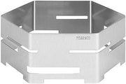 Rosseto SM117 16-Inch Brushed Stainless Steel Hexagon Buffet Riser, Medium