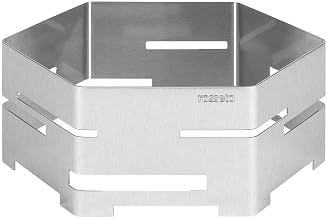 Rosseto SM117 16-Inch Brushed Stainless Steel Hexagon Buffet Riser, Medium