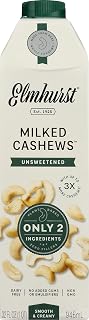 Elmhurst Unsweetened Cashew Milk, 32 FZ