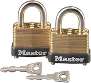Master Lock 12T Laminated Brass Locks, 2-Pack