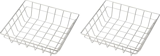 American Metalcraft SQGS8 Square Wire Grid Basket, Stainless Steel, 8-Inches (Pack of 2)