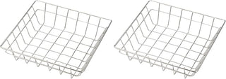 American Metalcraft SQGS8 Square Wire Grid Basket, Stainless Steel, 8-Inches (Pack of 2)