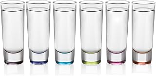 Libbey Troyano Multi-Color Shooter Glasses, Set of 6
