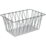 Wire Display Basket Pastry Tray Bakery Basket Rectangular Nickel Powder-Coated Steel - 18" L x 12" W x 8" H by HUBERT – Wire, Nickel