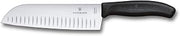 Victorinox Swiss Classic 7 Inch Santoku knife, Granton Blade, Black