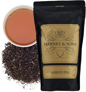 Harney & Sons Darjeeling Loose Leaf Black Tea, 16 oz | Loose leaf Darjeeling black tea with floral aroma and light body. Contains caffeine.