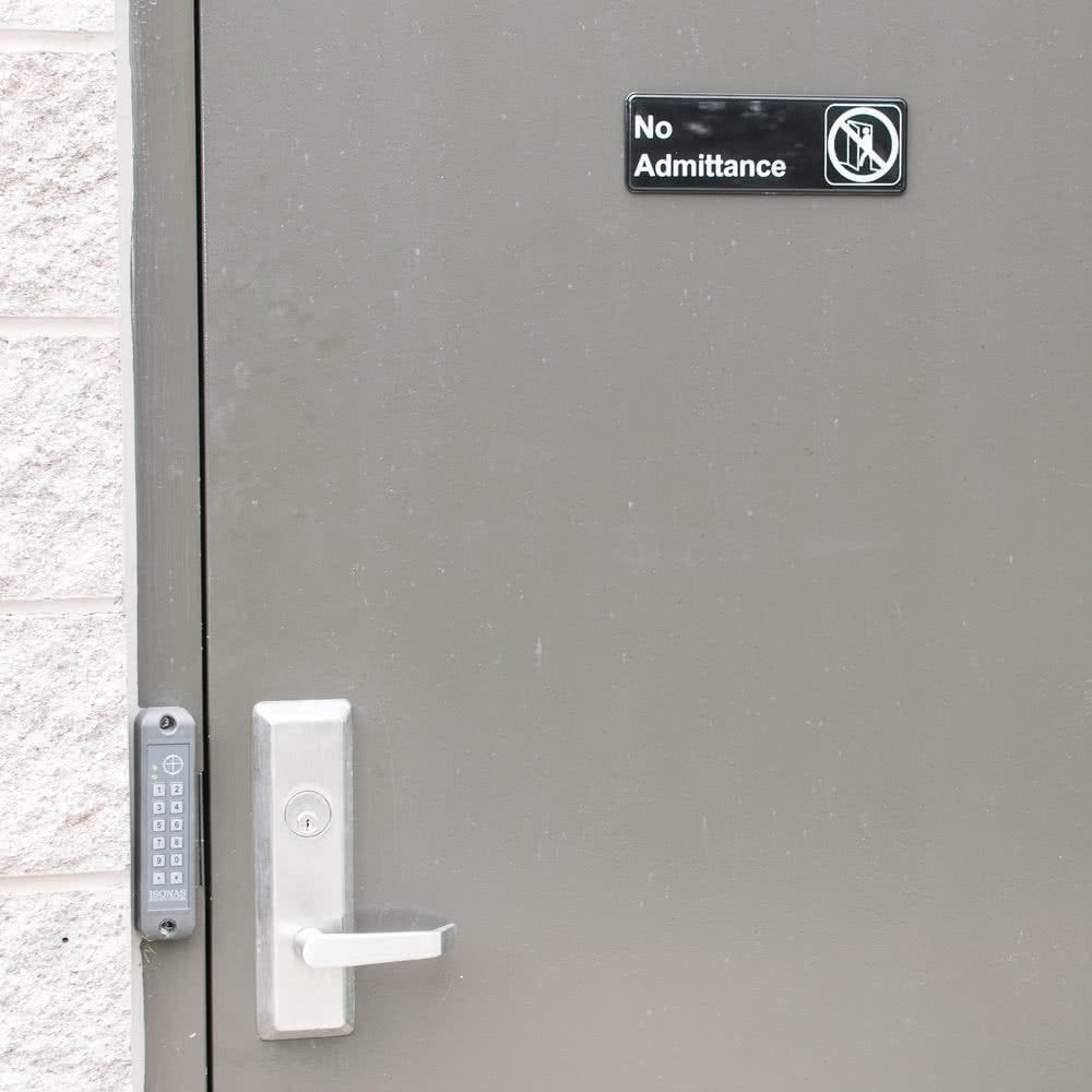 No Admittance Sign by Royal Industries – 3x9 inches, Plastic, "No Admittance", Model ROY 394507