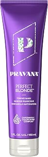 Pravana The Perfect Blonde Purple Toning Masque Treatment | Neutralizes Brassy, Yellow Tones | For Color Treated Hair | Chromasilk Enhances Shine & Protection | Vegan | Paraben & Sulfate Free
