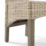 Gray Dining Chairs Set with Modern Design by Furnifact – Mahogany 50.00%,Rattan 40.00%,Polyester 5.00%,Foam 5.00%, Grey, Pack of 2