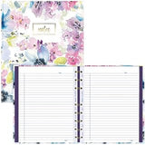 Blueline MiracleBind™ Notebook, Refillable, Hard Cover, Twin-Wire Binding, 9.25" x 7.25", 150 Ruled Pages, Floral (AF3400.01)