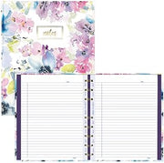Blueline MiracleBind™ Notebook, Refillable, Hard Cover, Twin-Wire Binding, 9.25" x 7.25", 150 Ruled Pages, Floral (AF3400.01)