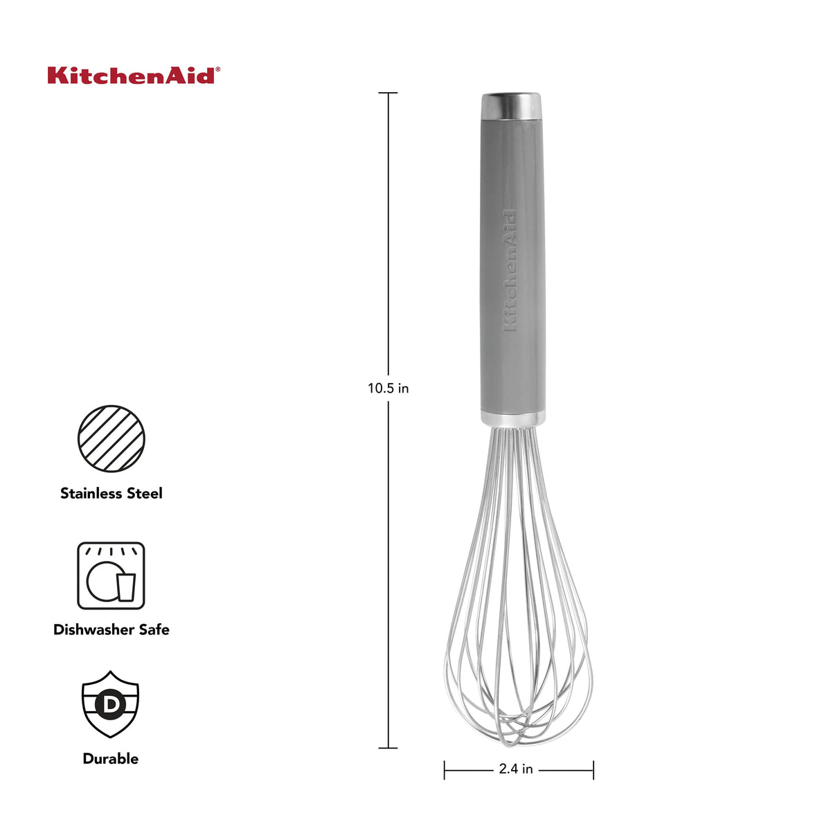 KitchenAid Gray / 10.5-Inch / Classic Whisks