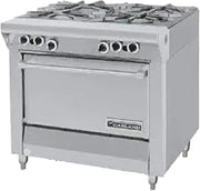 Garland MST44R-E Master Series Heavy Duty 34" Gas Range with (4) 35,000 BTU Open Burners, (1) Standard Oven & Electric Ignition