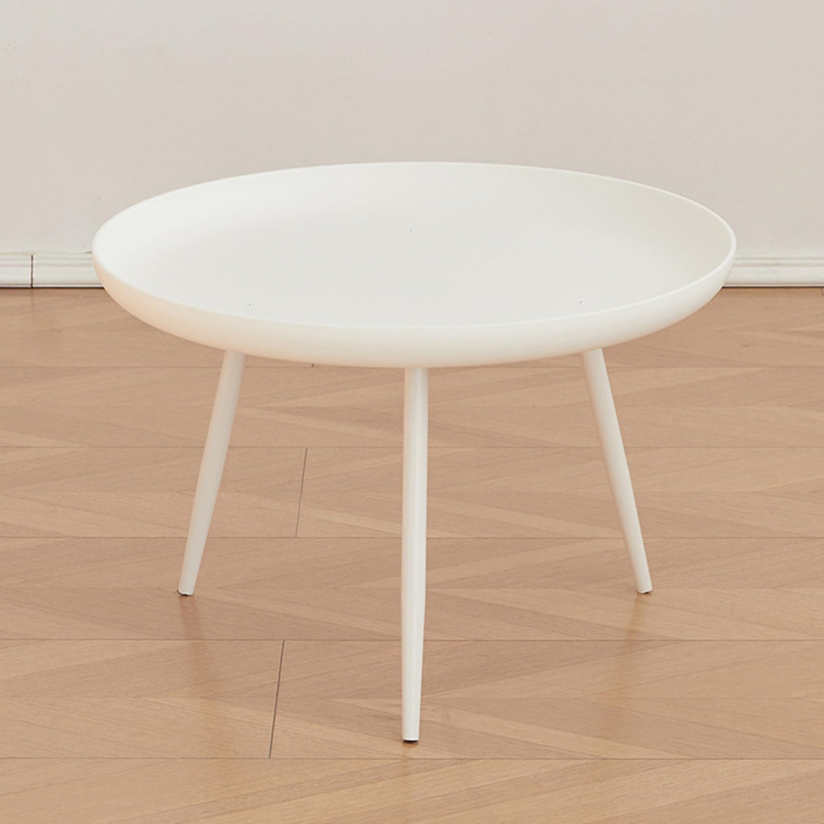 Circular Upright Sofa Side Table Minimalist Living Room Mesa Auxiliar Table Movable Short Nightstands by HYueaph – 60cm×60cm×40cm, Plastic, Black, Model luu038