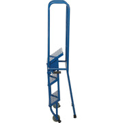 3 Step Modified Lock-N-Stock Folding Ladder by Ballymore – 28"L x 24"W x 25"H, Alloy Steel, Blue, Model LS32410