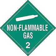 Labelmaster Z-EZ3 Non-Flammable Gas Hazmat Placard, Worded, E-Z Removable Vinyl (Pack of 25)