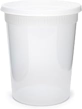 YW Plastic Soup/Food Container with Lids, 32 oz, 240 Piece (4)