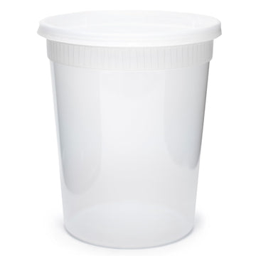 32 oz. Clear Round Deli Container Combo with Flat Lid - 240 per case YSD2532 Newspring/Pactiv Corp. by Pactiv / Newspring – 32 oz, 32.0 ounces, Polypropylene, Model YL2532/YSD2532