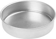 Winco 8" Red Heavy-Duty Round Layer Aluminum Cake Pan | Even heating, Great for Cooking, Food Preparation and Restaurant Kitchens