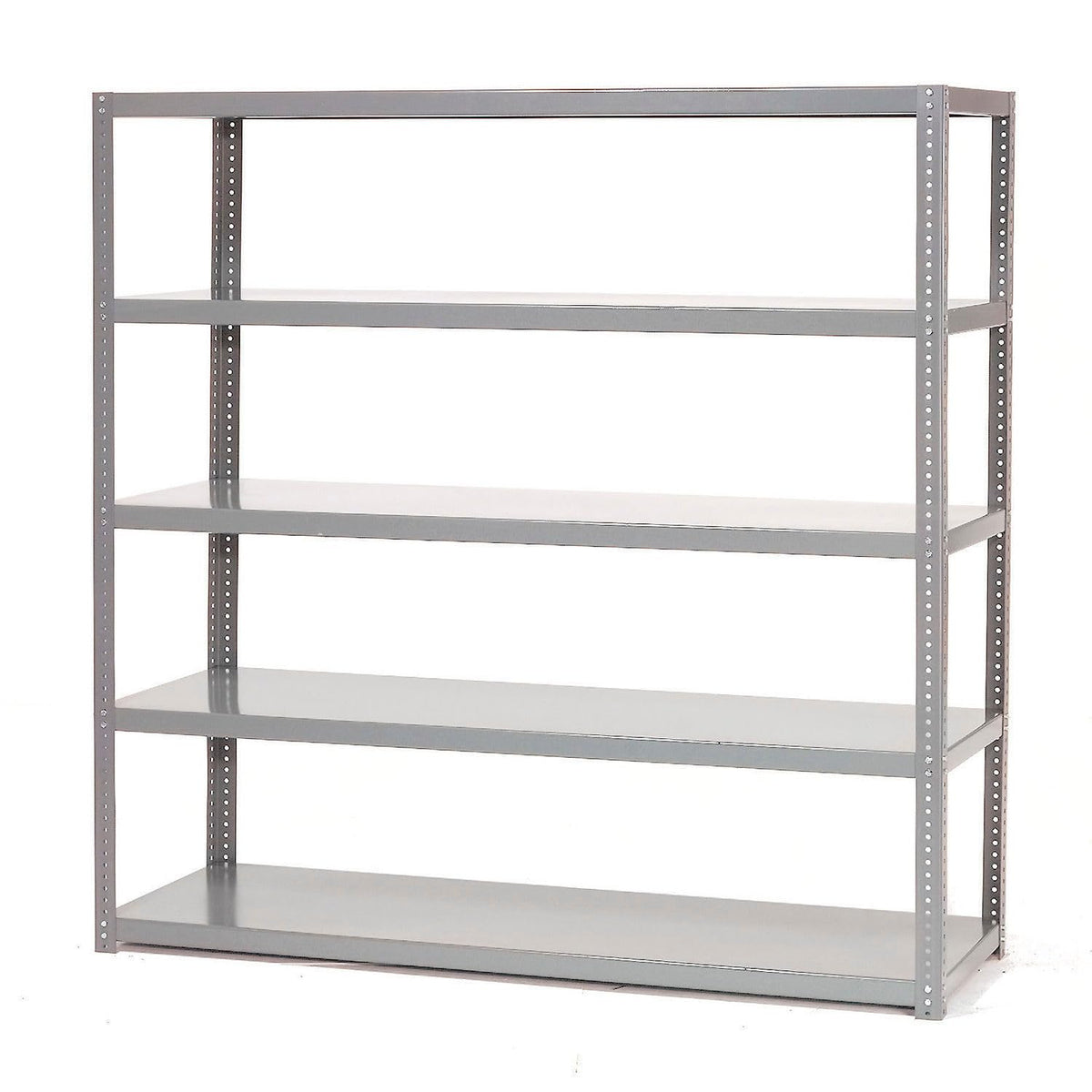 Global Industrial 5 Shelf Extra HD Steel Shelving Unit – 72" W x 24" D x 72" H, Gray