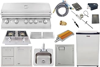Lion BBQ Direct Premium 10-Piece 40" Natural Gas Grilling Set: Ready-to-Use with Included Hoses, Vent, & Searing burner
