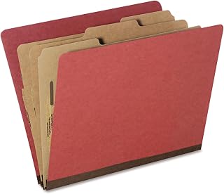 AbilityOne NSN5726208-8 Section Classification Folder - Letter - Earth Red