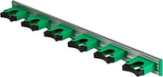 UNGER Commercial 28" Broom Holder Wall Mount (Case of 5) - Quick-Snap HO700 | All-purpose tool storage solution with 6 durable rubber-grip holders; Aluminum/Plastic;Organized workspace