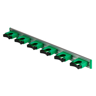 Commercial 28" Broom Holder Wall Mount (Case of 5) - Quick-Snap by UNGER – Black/Green, Pack of 5, Model HO700