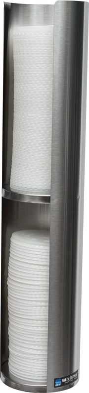 San Jamar 24-46oz / Double Lid / Stainless Food Dispensers