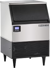 Maxx Ice Intelligent Series Self-Contained Ice Machine, 152 lbs, Full Dice Ice Cubes, with 75 lbs Built-in Ice Storage Bin, in Stainless Steel with Black Trim (MIM150N)