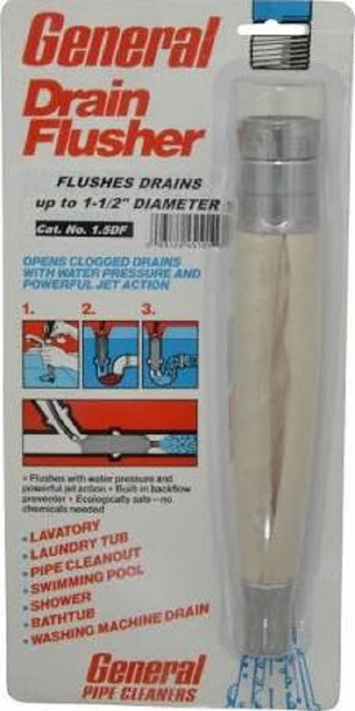 1-1/2" Drain Flusher Flush Bag by General Wire – Small, Nylon, Orange, Model 1.5DF