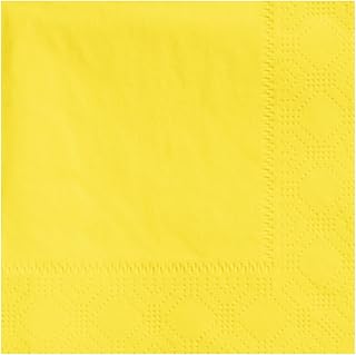 Hoffmaster 180340 Beverage Napkin, Regal Embossed, 2-Ply, 1/4 Fold, 9-1/2" Length x 9-1/2" Width, Sun (4 Packs of 250)