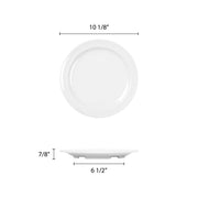 Nustone white melamine dinnerware collection 10.25 inch by Thunder Group – Large, Melamine, White, Model NS110WC