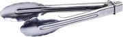 Winco 7" Silver Heavy-Duty Utility Stainless Steel Tongs | Heavy-duty, Locking clip, Scalloped edges, Great for Salads, Buffets and Catering
