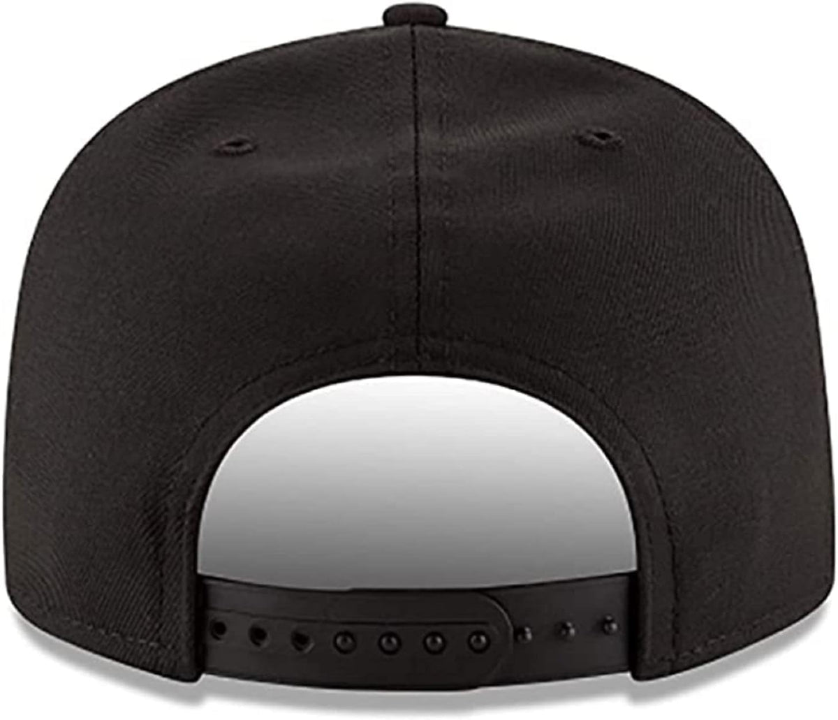 NFL 9FIFTY Black White Adjustable Snapback Hat Cap One Size Fits All (Buffalo Bills) by New Era – Polyester, Buffalo Bills, Model Nfl Black White