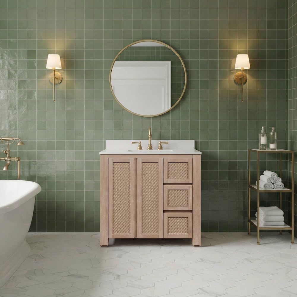 Water Creation 36" Width / Toffee Latte / 1 Bathroom Vanities