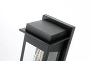 Dunton One Light Outdoor Wall Sconce Black by Lighting Design – Iron, Black, Model OD362W19BK