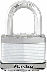 Master Lock Keyed Padlock,1 3/16 in,Rectangle,Silver