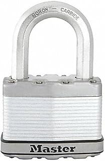 Master Lock Keyed Padlock,1 3/16 in,Rectangle,Silver