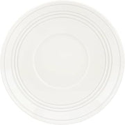 Lenox Tin Can Alley Dinnerware, White Porcelain Tableware, Pattern Four Coupe Saucer