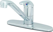 T&S Brass B-2731 Single Lever Faucet, 9-Inch Spout, Swivel Base, Flex Supplies, 10-Inch Deckplate,Chrome