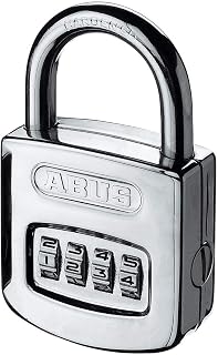 Combination Lock 160/50HB50 - Padlock with High Shackle and Individually Adjustable Combination Code - 35838 - ABUS Security Level 6 - Silver
