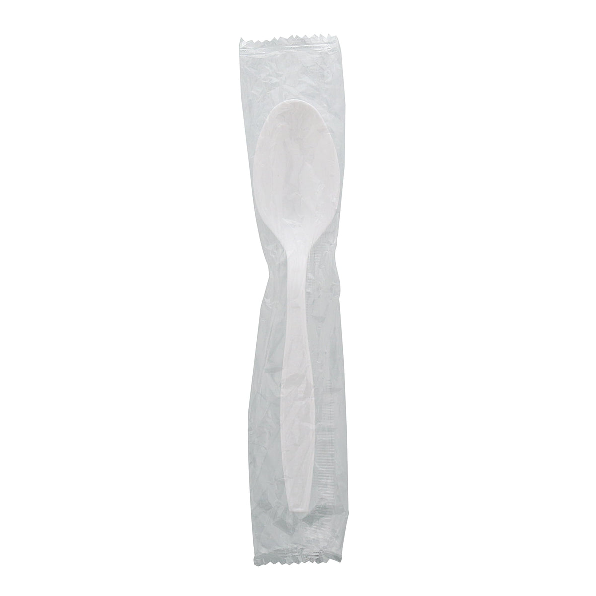 AmerCareRoyal Heavy Weight Individually Wrapped Disposable Polystyrene Plastic Teaspoons for Restaurants and Catering – Paper, White, Pack of 1000, Model S2601FW-C