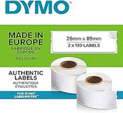 DYMO Label Writer Address Paper 130 x 2 White Rolls 89 x 28 mm