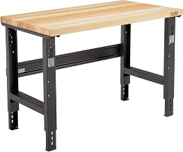 Global Industrial Adjustable Height Workbench C-Channel Leg, 48" W x 30" D
