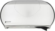San Jamar Summit Bath Tissue Dispenser, Twin/Dual Dispensing; Jumbo Rolls; Plastic, 3.25" Core, Silver